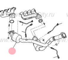 Выхлопная труба передняя Cadillac Escalade ІІІ