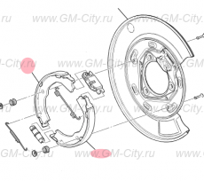 Колодки стояночного тормоза (комплект 4 шт) Cadillac SRX ІІ