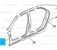 Панель боковая внешнего кузова передняя Chevrolet Malibu