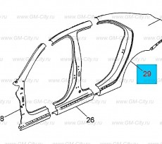 Панелль боковая внешнего кузова задняя Chevrolet Malibu