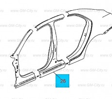 Панель наружная внешняя стойка Chevrolet Malibu