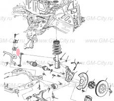 Стойка стабилизатора переднего Cadillac SRX ІІ