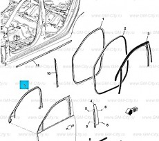 Молдинг передней боковой двери отделка окна Chevrolet Malibu