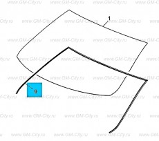 Молдинг накладной верхнего лобового стекла Chevrolet Malibu