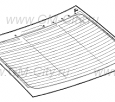 Стекло заднее Cadillac CTS ІІ