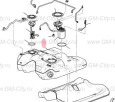 Топливный бак Cadillac SRX ІІ
