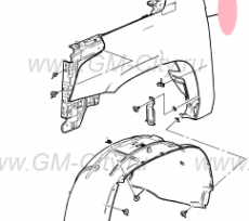 Крыло переднее правое Cadillac Escalade IV