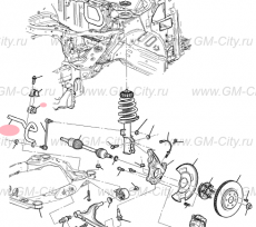 Стабилизатор устойчивости передний Cadillac SRX ІІ