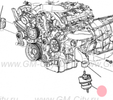 Опора двигателя Cadillac CTS ІІ