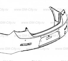 Облицовка заднего бампера верхняя Chevrolet Malibu