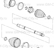 Вал приводной передний Cadillac Escalade IV