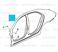 Панель боковая внешнего кузова Chevrolet Malibu