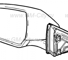 Зеркало левое в сборе Cadillac ATS