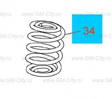 Пружина задней катушки Chevrolet Malibu