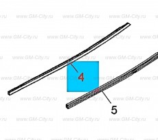 Молдинг стекла задней боковой двери Chevrolet Malibu