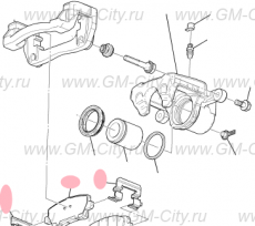 Колодки тормозные задние (комплект 4 шт) Cadillac ATS