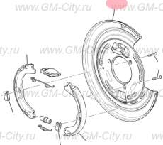 Плата стояночного тормоза левая Cadillac ATS