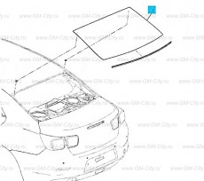 Стекло заднее Chevrolet Malibu