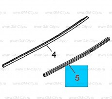 Уплотнитель окна задней боковой двери Chevrolet Malibu