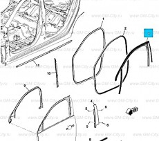 Нащельная рейка бокового переднего угла Chevrolet Malibu
