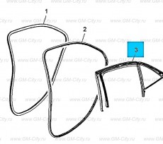 Нащельная рейка окна задней боковой двери Chevrolet Malibu