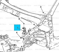 Кронштейн переднего крыла Chevrolet Malibu