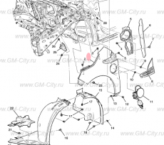 Крыло переднее правое Chevrolet Volt I