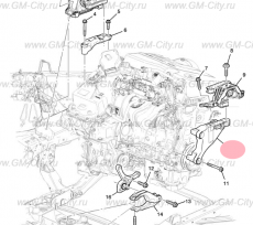 Кронштейн крепления двигателя Chevrolet Volt II