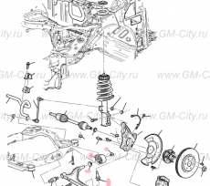 Рычаг передний правый Cadillac SRX ІІ