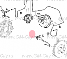 Шланг тормозной передний левый Cadillac ATS