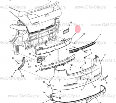 Усилитель бампера заднего Chevrolet Volt I