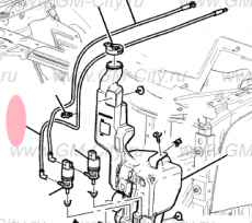 Шланг стеклоомывателя переднего Cadillac Escalade IV