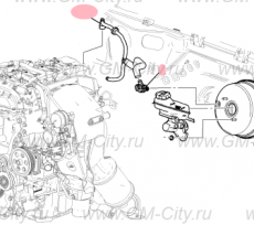 Шланг вакуумный в сборе Cadillac CTS ІІІ