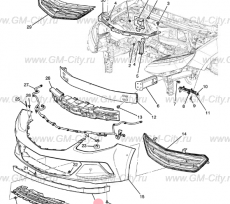 Бампер передний нижний Chevrolet Volt II