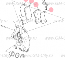 Колодки тормозные передние (комплект 4 шт) Cadillac ATS