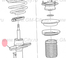 Амортизатор передний левый Cadillac ATS