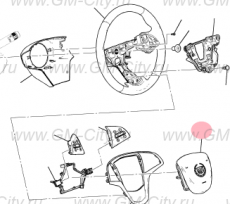 Подушка безопасности водителя Cadillac ATS