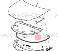 Подкладка капота Cadillac SRX ІІ