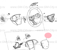 Подушка безопасности водителя Cadillac CTS ІІІ