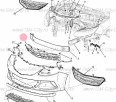 Абсорбер бампера переднего Chevrolet Volt II