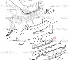 Абсорбер бампера заднего Chevrolet Volt II