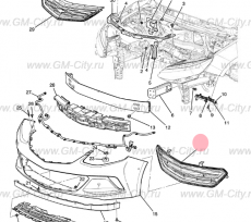 Решетка бампера переднего Chevrolet Volt II