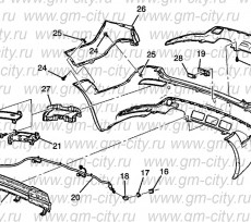 Отражатель облицовочной панели заднего бампера Chevrolet Captiva C140