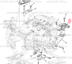 Крепление двигателя Chevrolet Volt II