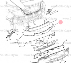 Бампер задний Chevrolet Volt II