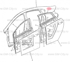 Дверь задняя левая Chevrolet Volt II