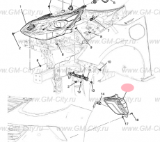 Птф левая Chevrolet Volt II