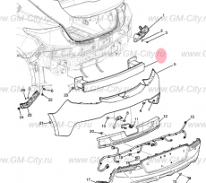 Усилитель бампера заднего Chevrolet Volt II