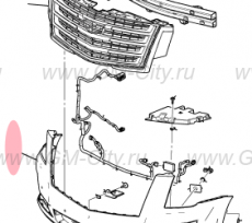 Бампер передний Cadillac Escalade IV