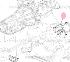 Кронштейн двигателя правый Cadillac Escalade IV